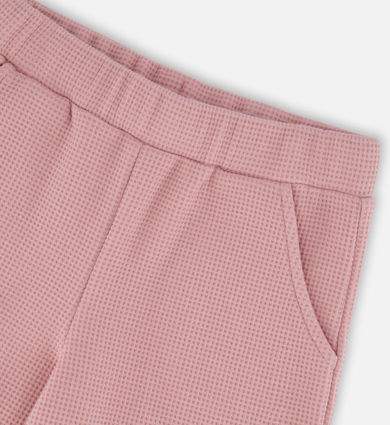Waffle Flare Leg Pant | Pink | Deux Par Deux