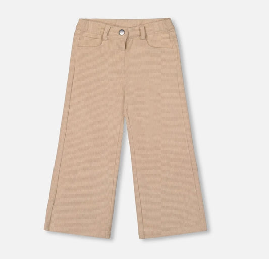 Wide Leg Corduroy Pants | Beige | Deux Par Deux