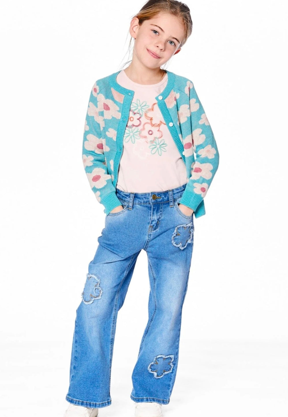 Wide Leg Stretch Jeans | Light Blue Denim | Deux Par Deux