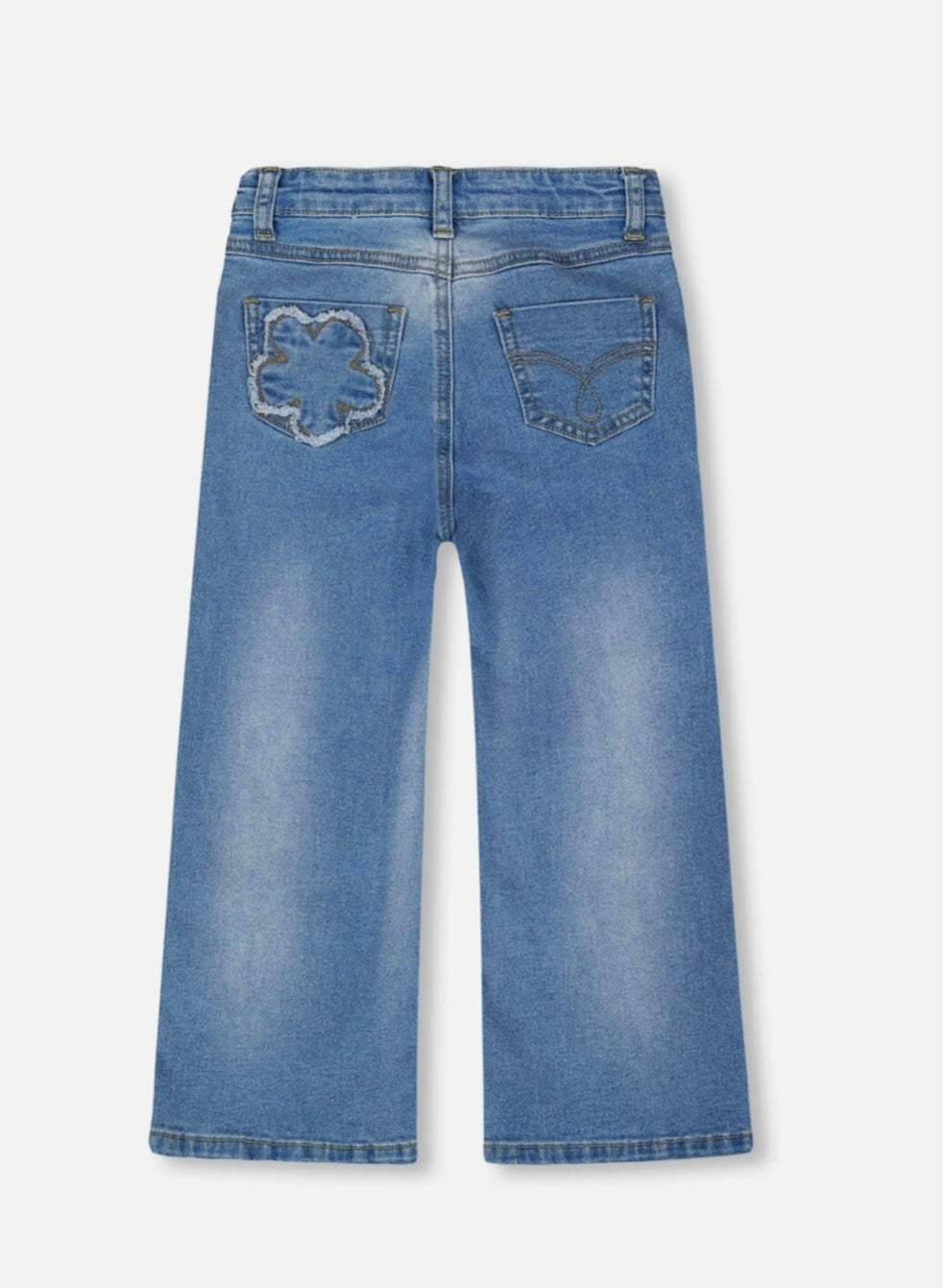 Wide Leg Stretch Jeans | Light Blue Denim | Deux Par Deux