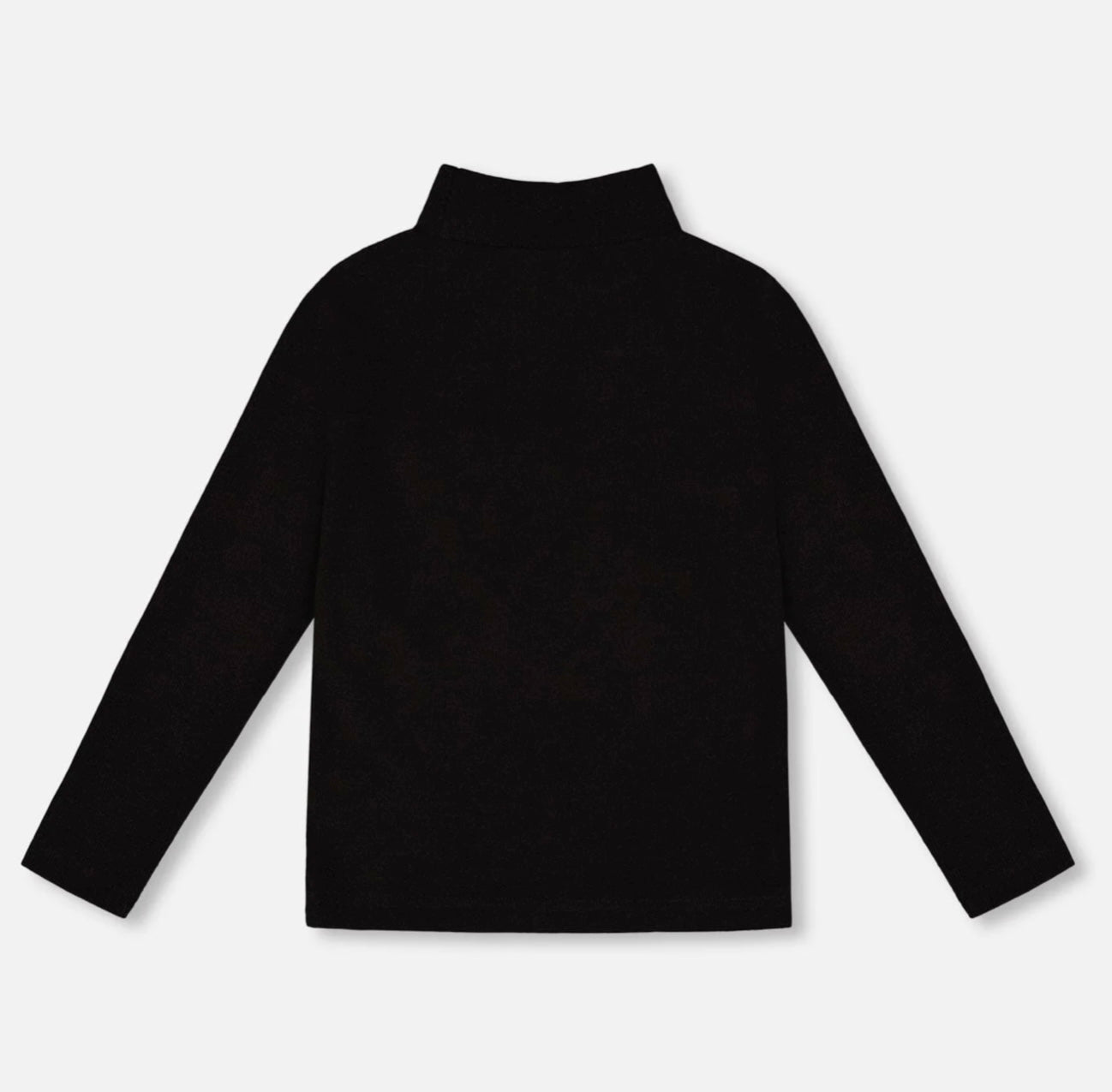 Super Soft Ribbed Mock Neck Top | Black | Deux Par Deux