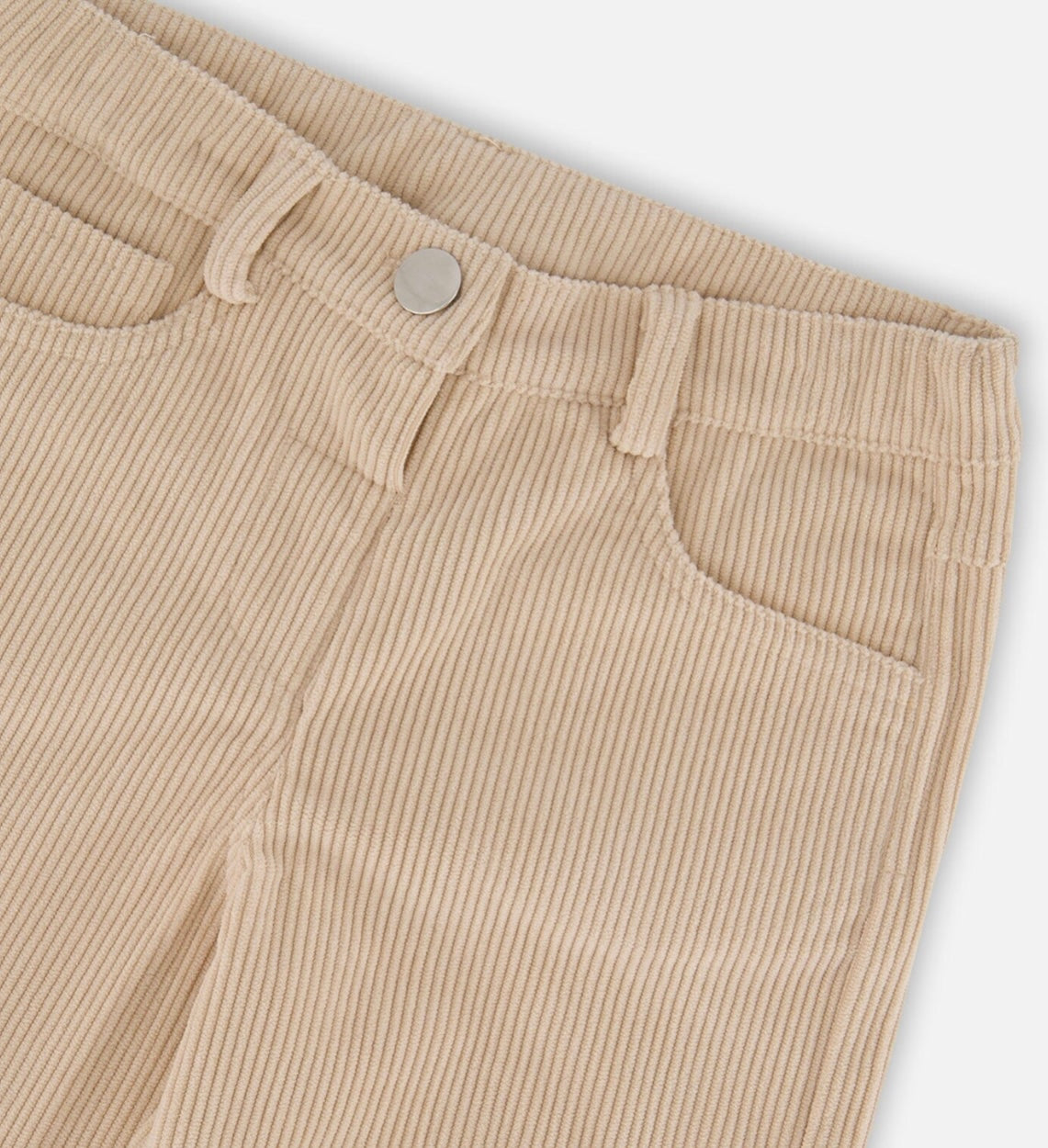 Wide Leg Corduroy Pants | Beige | Deux Par Deux