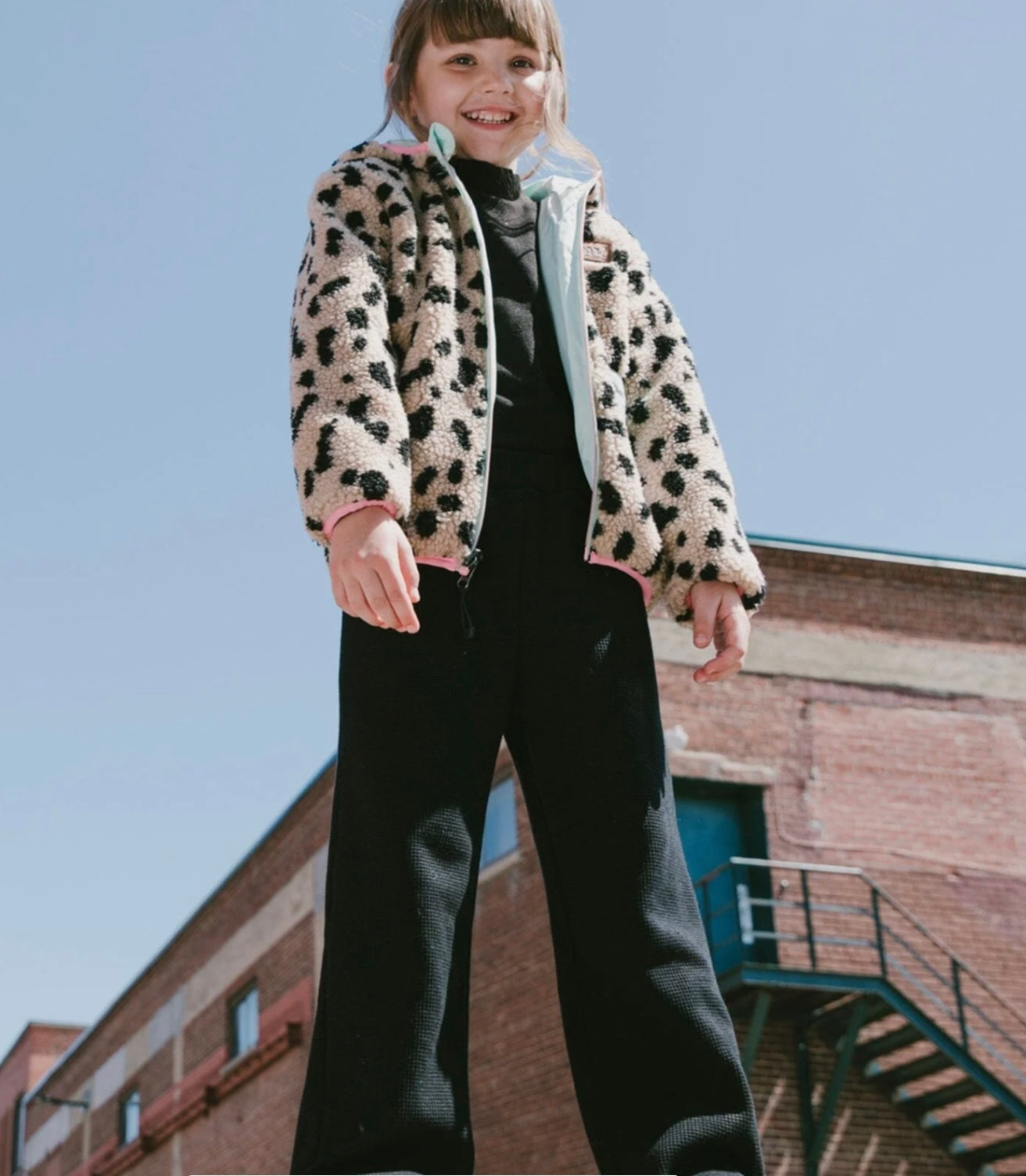 Waffle Flare Leg Pant | Black | Deux Par Deux