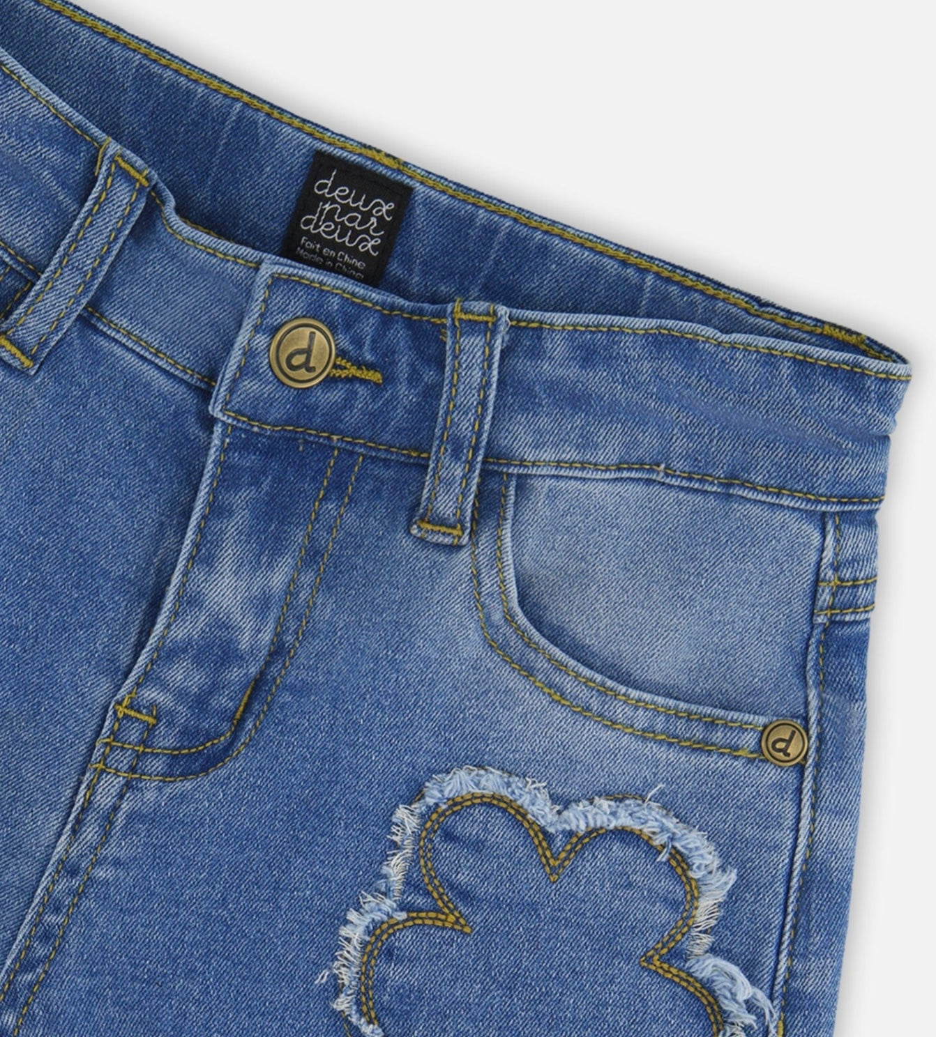 Wide Leg Stretch Jeans | Light Blue Denim | Deux Par Deux
