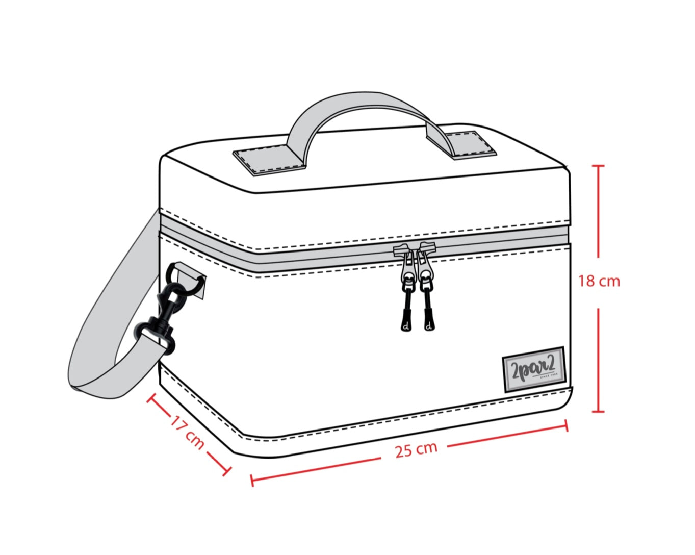 Lunch Box Black | Dinosaur Print | Deux Par Deux