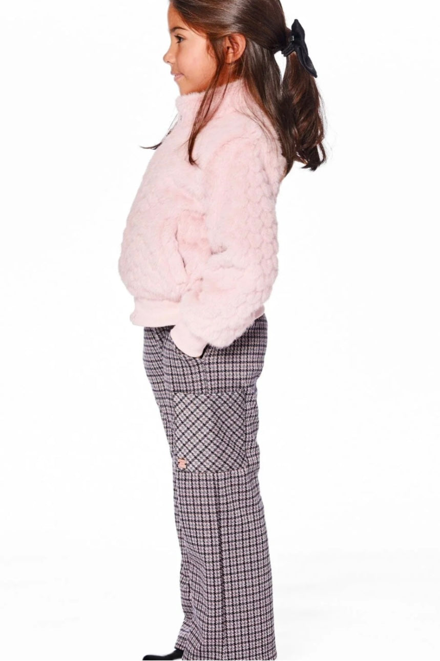 Jacquard Knit Flare Pant | Houndstooth | Deux Par Deux