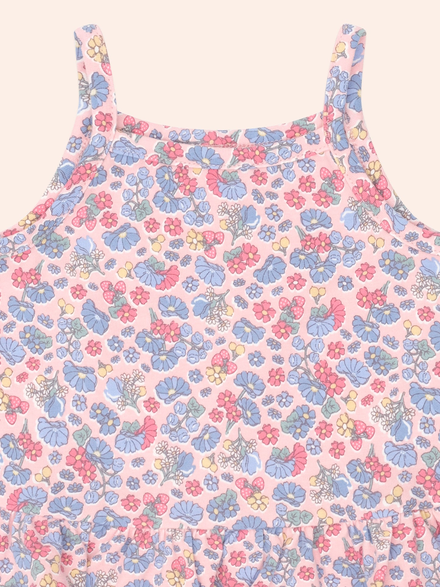 Vintage Floral Peplum Top| Dusty Pink Multi | Huxbaby