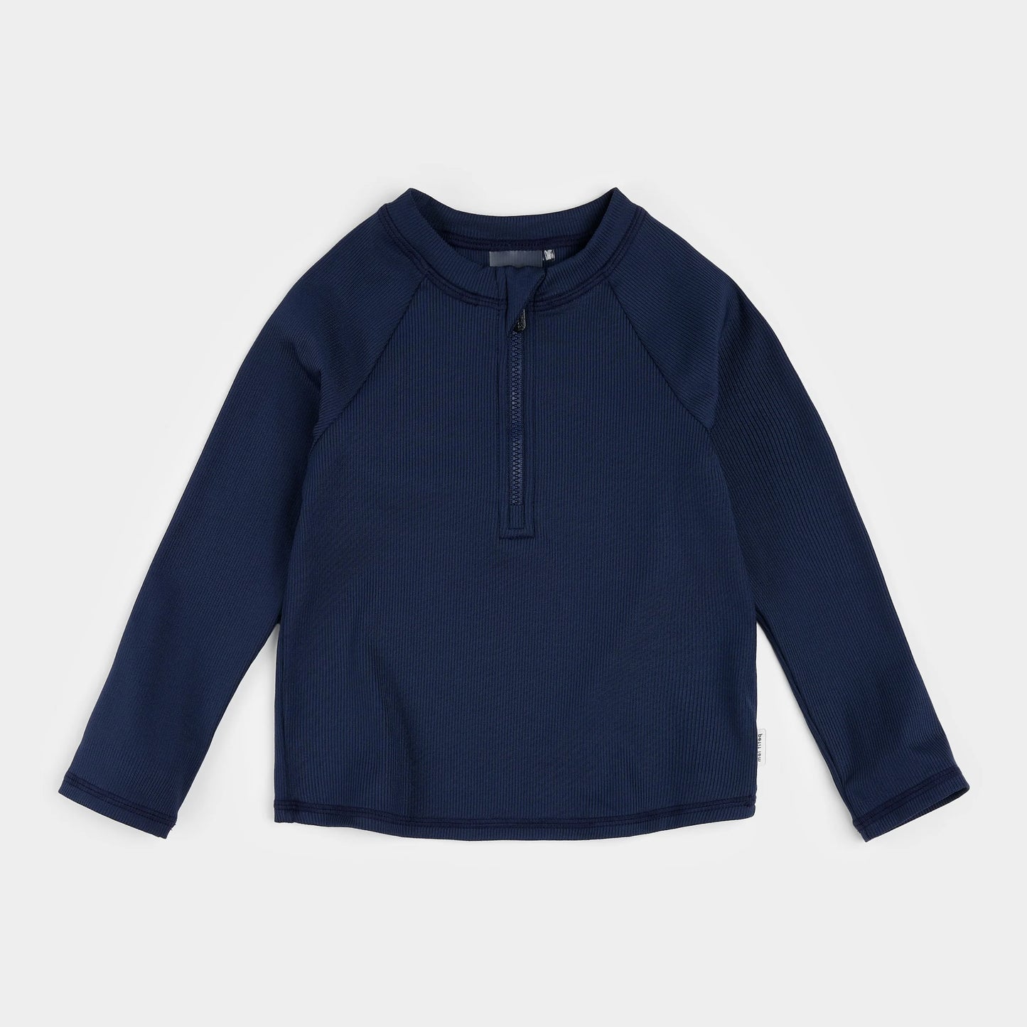 Long-Sleve Dress Blues Ribbed Rashguard | Petit Lem