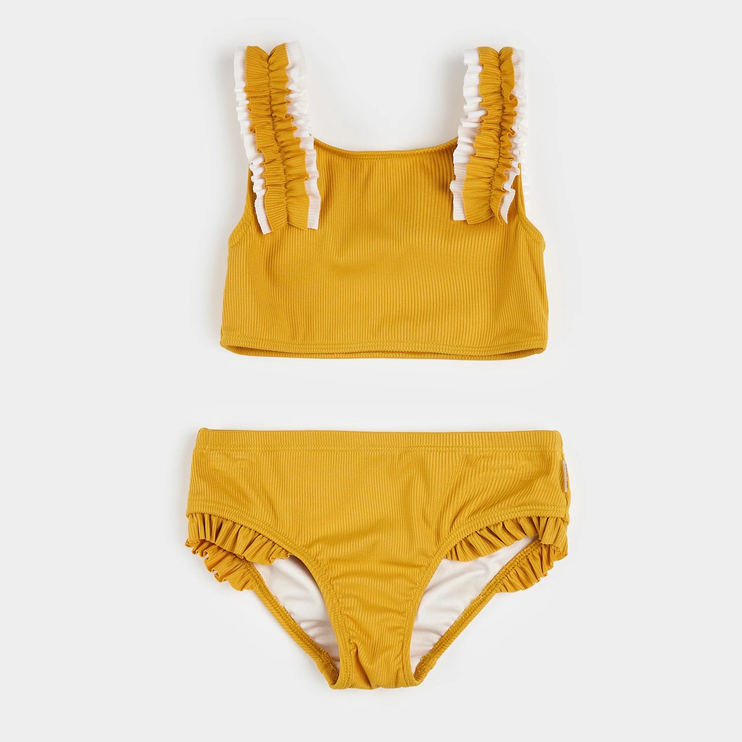 Bright Gold Ribbed Bikini | Petit Lem