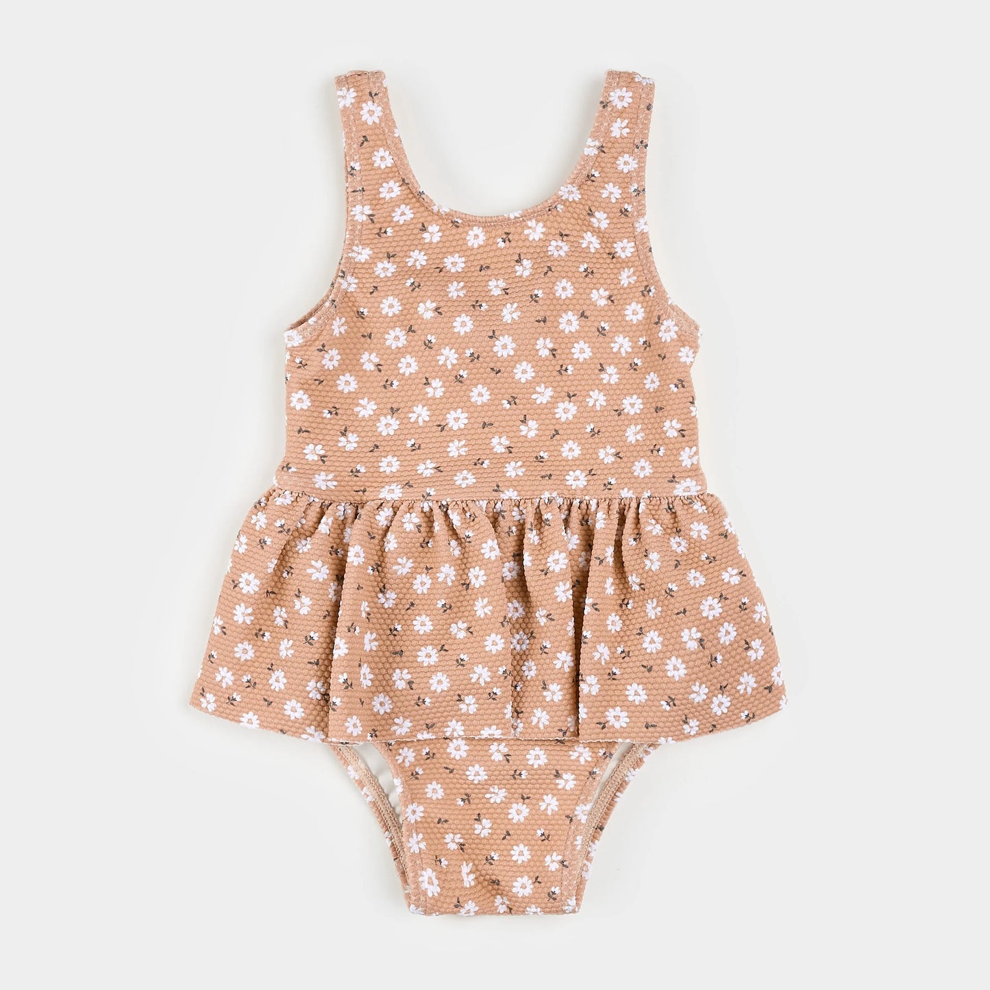 Ditsy Daisies Print on Wild Rose Skirted Swimsuit | Petit Lem