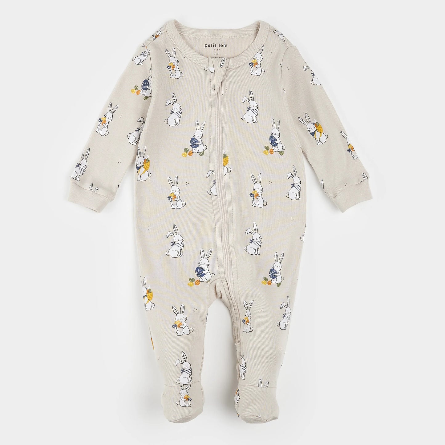 Egg Hunt Print on Crème Sleeper | Petit Lem
