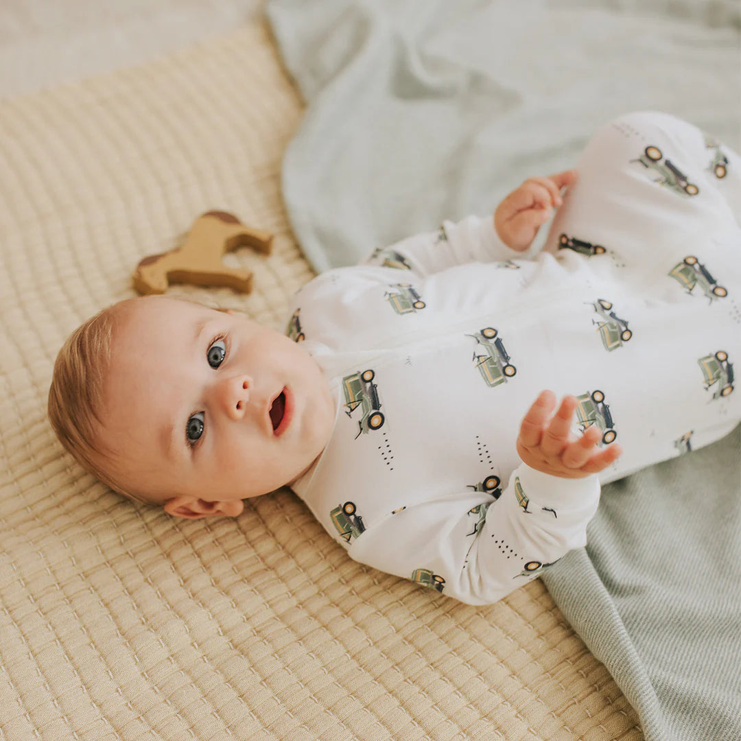 Lawnmower Print Sleeper | Petit Lem