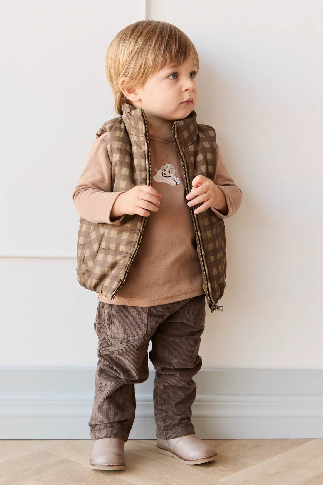 Rudi Puffer Vest | Gingham | Jamie Kay