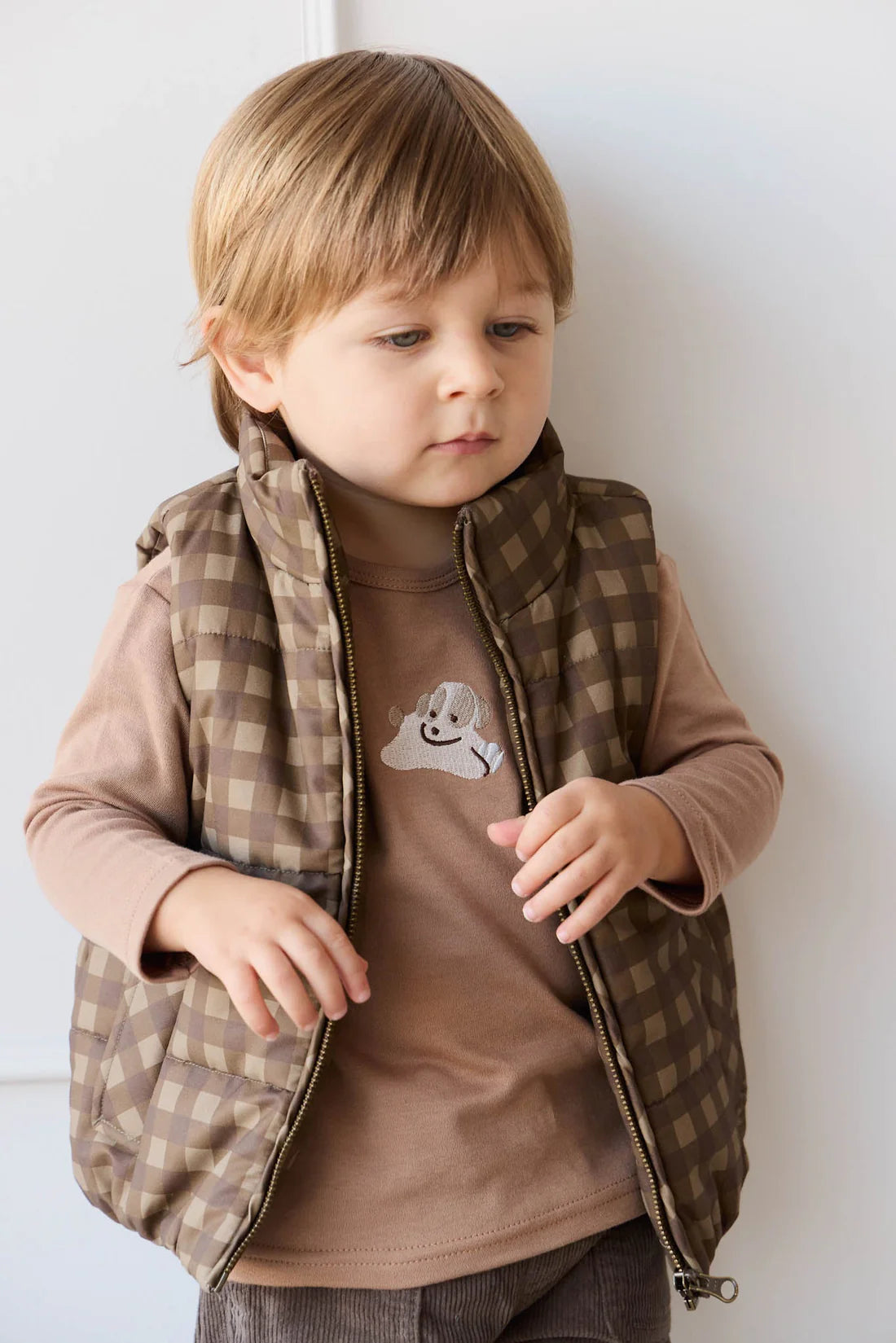 Rudi Puffer Vest | Gingham | Jamie Kay