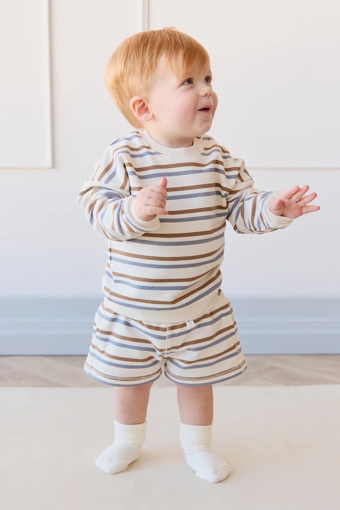 Organic Cotton Jalen Short | Hudson Stripe Tiger | Jamie Kay
