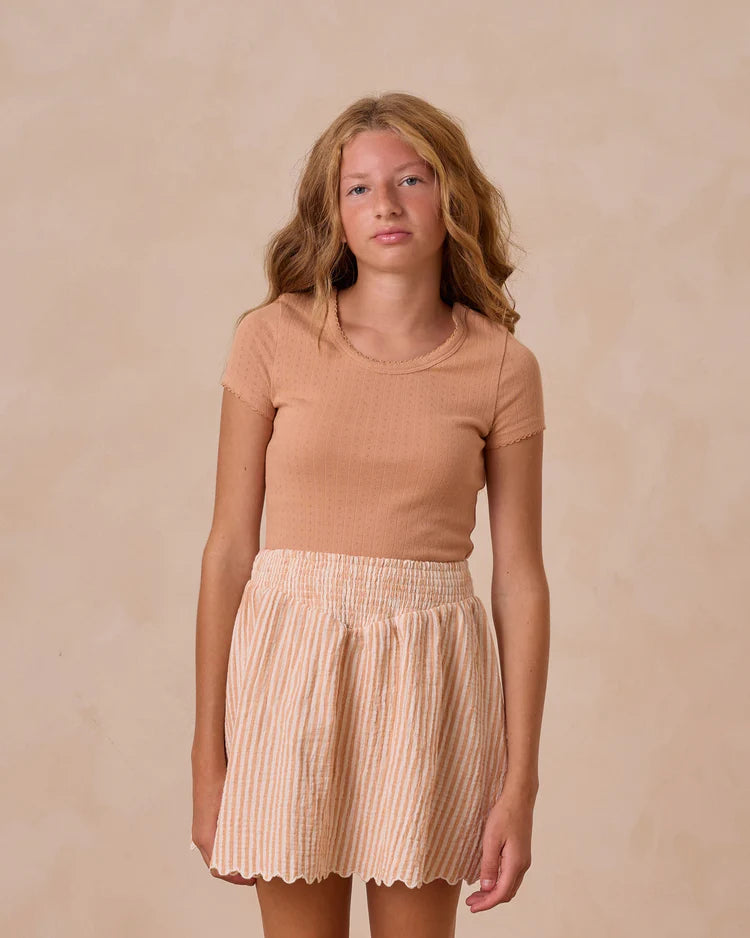 Pointelle Tee | Grapefruit | Rylee & Cru