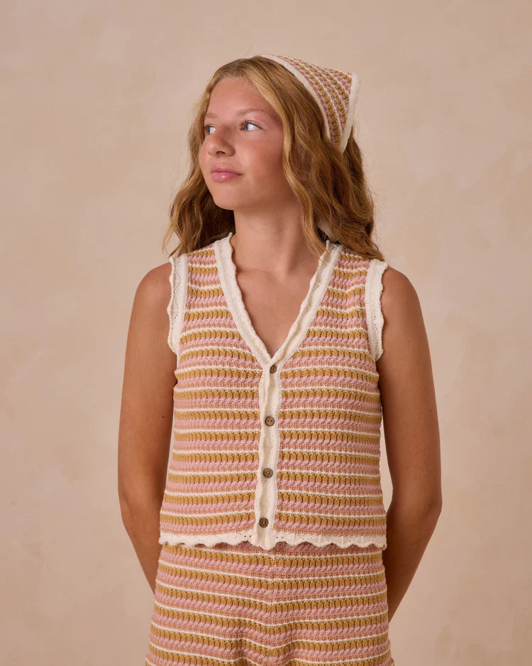 Scallop Crochet Set | Pink Stripe | Rylee & Cru