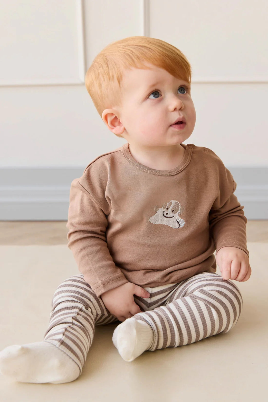 Pima Cotton Arnold Long Sleeve | Sasha Puppy Tiger | Jamie Kay
