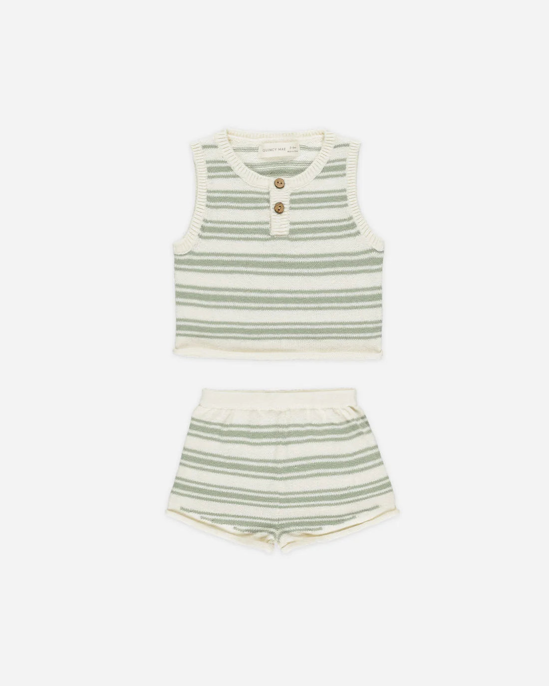 Taylor Knit Set | Sage Knit Stripe | Quincy Mae