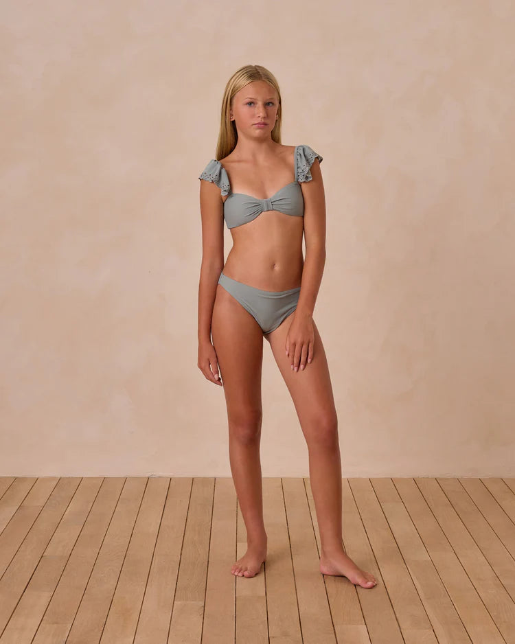 Ruffle Bandeau Bikini Set | Eucalyptus | Rylee & Cru