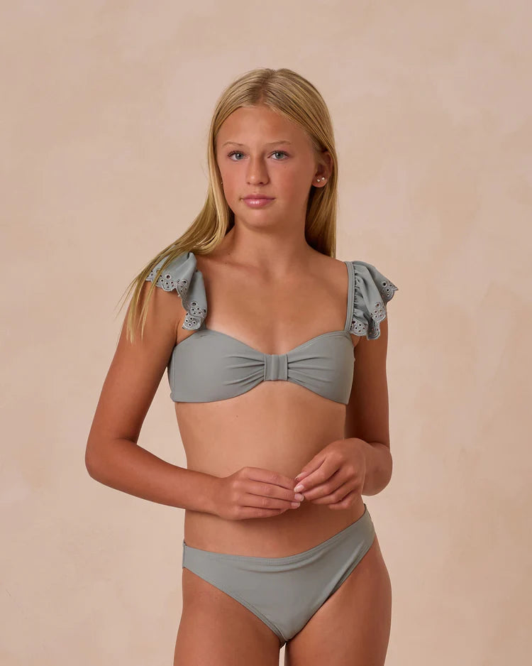 Ruffle Bandeau Bikini Set | Eucalyptus | Rylee & Cru