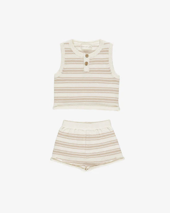 Taylor Knit Set | Oat Knit Stripe | Quincy Mae