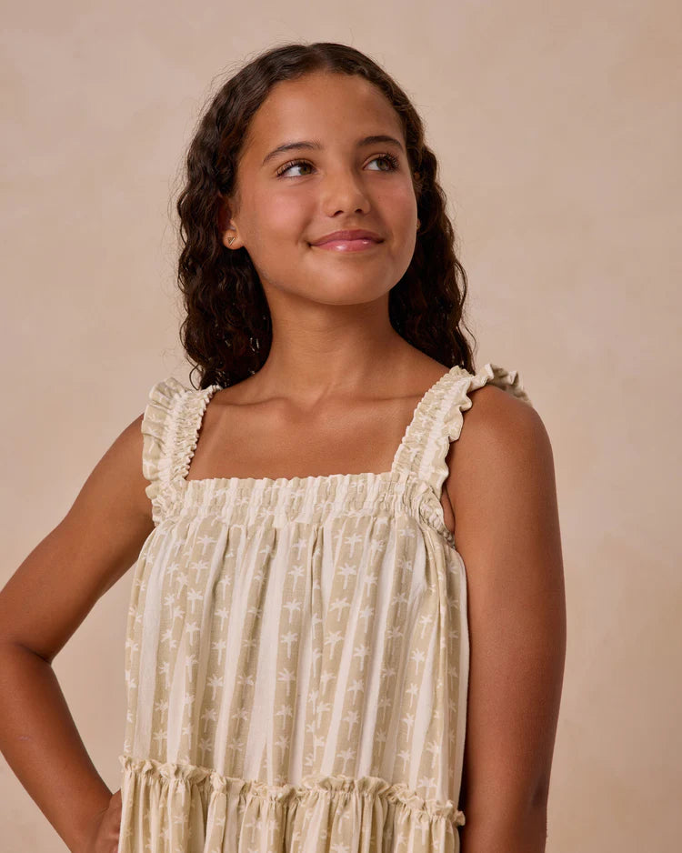 Cicily Dress | Palm Stripe | Rylee & Cru