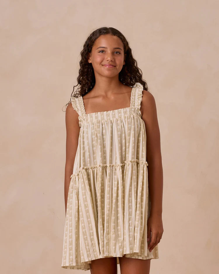 Cicily Dress | Palm Stripe | Rylee & Cru
