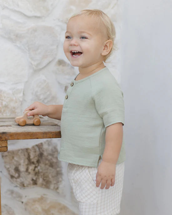 Short Sleeve Zion Shirt | Sage | Quincy Mae