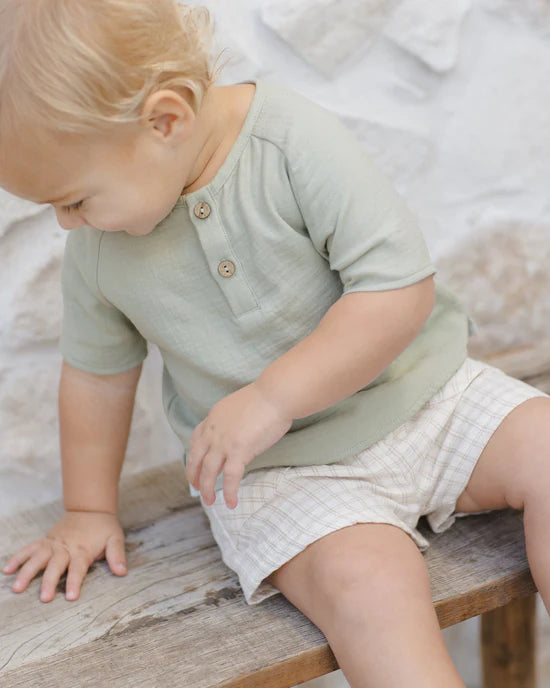 Short Sleeve Zion Shirt | Sage | Quincy Mae