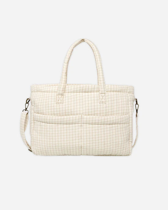 Diaper Bag + Changing Pad Set | Oat Check | Quincy Mae