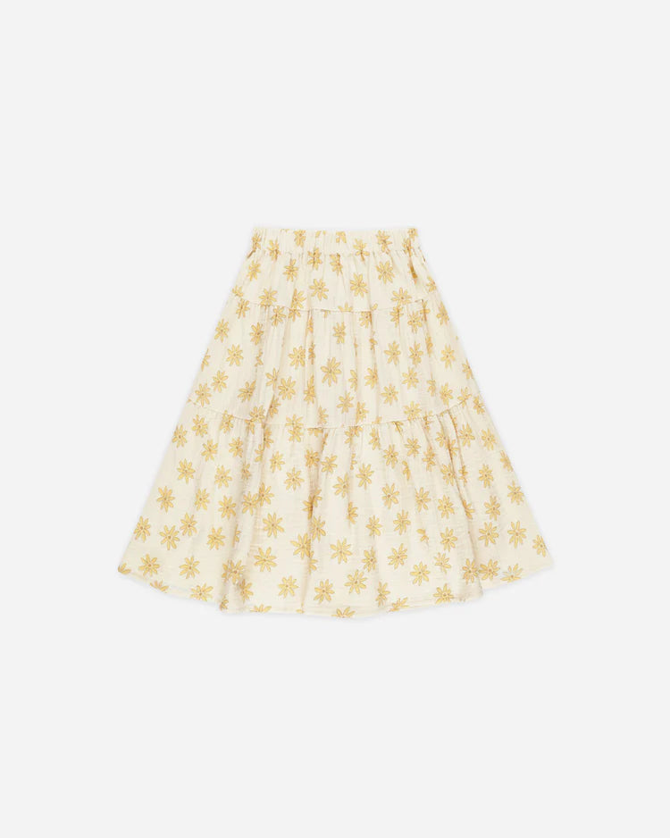 Zayla Top + Tiered Midi Skirt | Daisies | Rylee & Cru