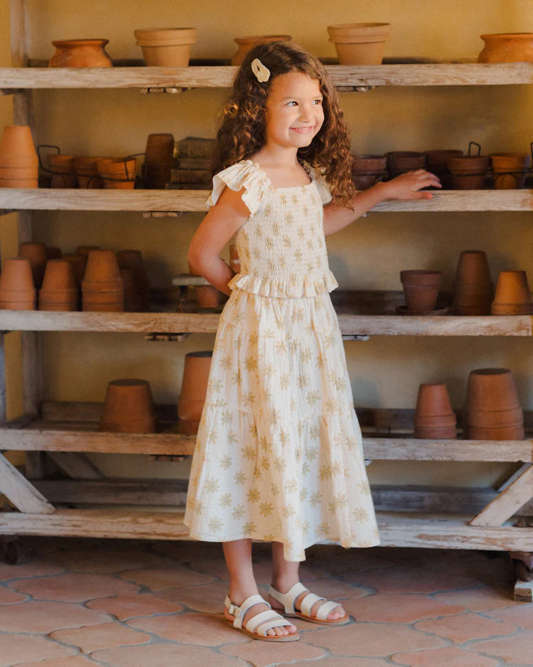 Zayla Top + Tiered Midi Skirt | Daisies | Rylee & Cru