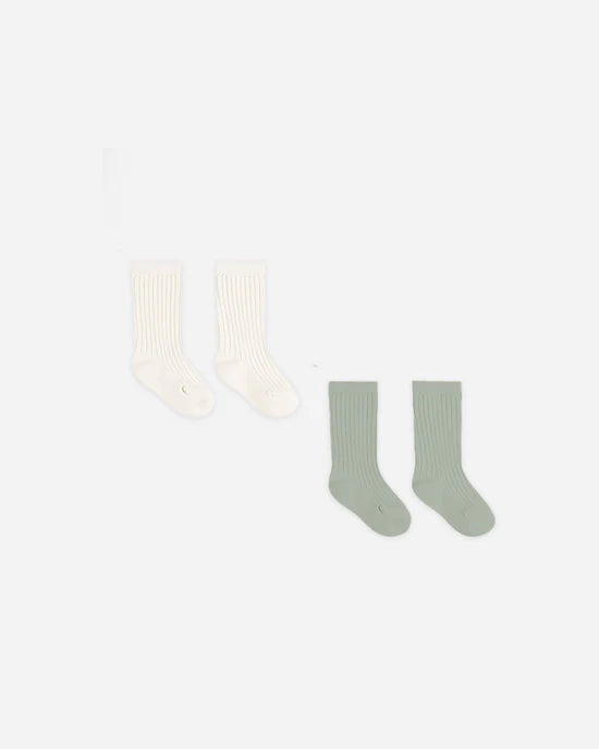 Socks Set | Natural, Sage | Quincy Mae