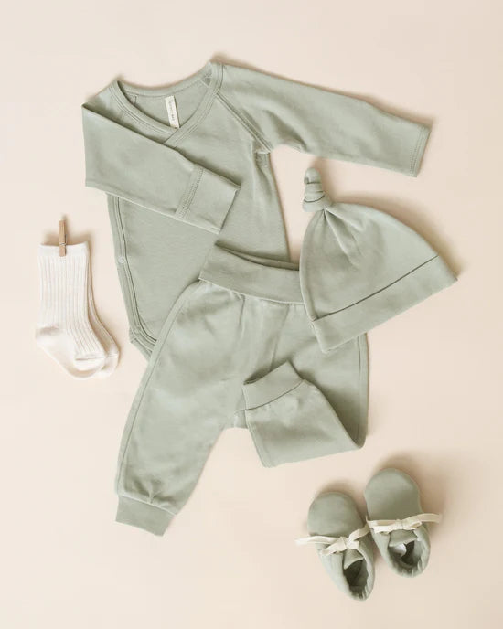 Baby Booties | Sage | Quincy Mae