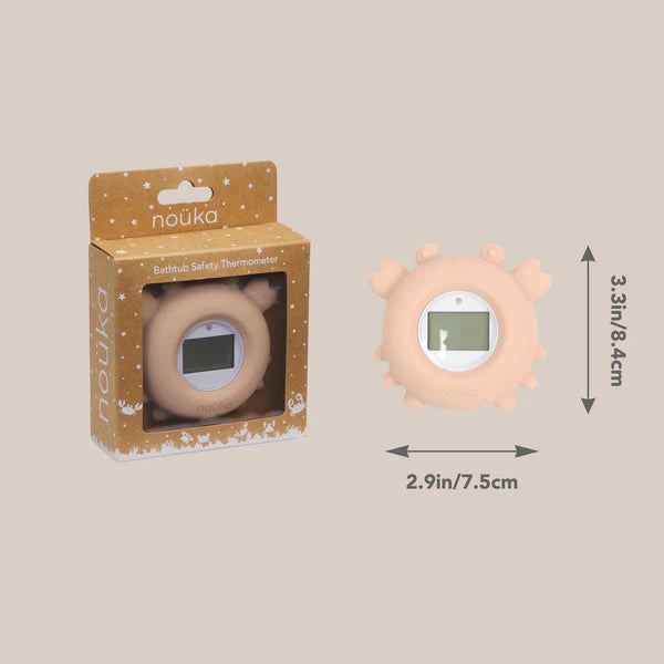 Bathtub Safety Thermometer Crab | Soft Blush | Noüka