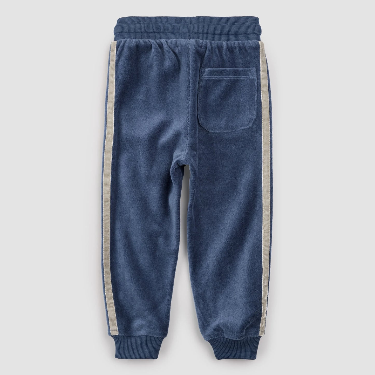 Retro Stripe Joggers | Blue Velour | Miles the Label