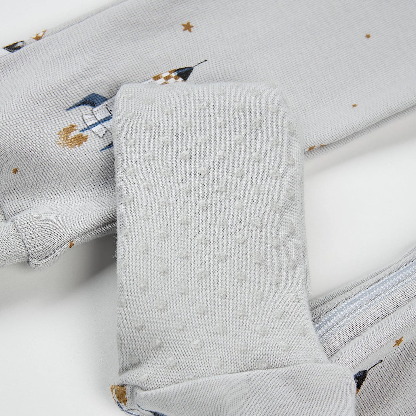 Rocket Print on Lunar Rock Convertible Sleeper | Petit Lem
