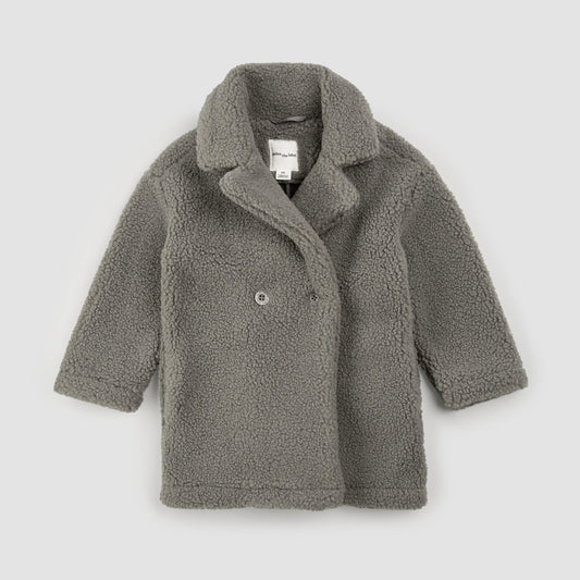 Sherpa Coat | Light Grey | Miles the Label