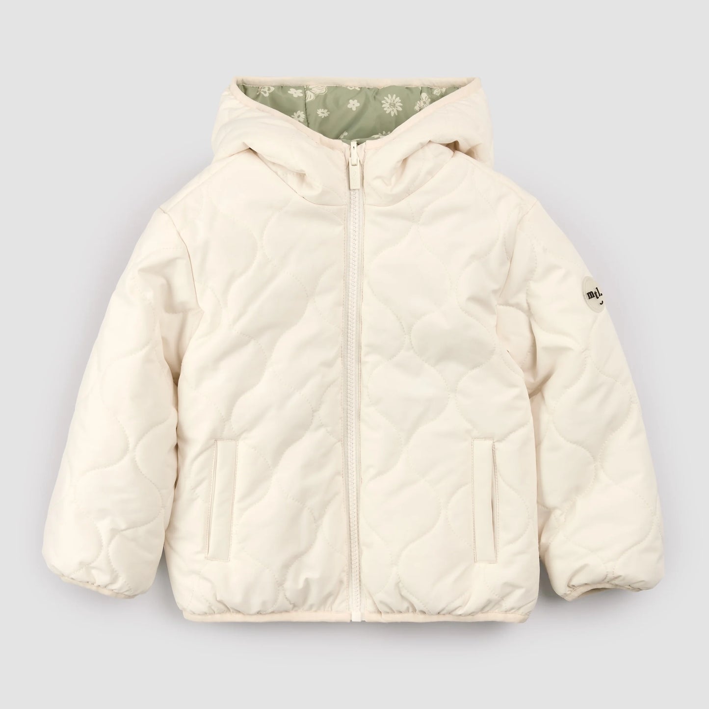 Reversible Jacket | Sage Floral Print on Birch | Miles the Label