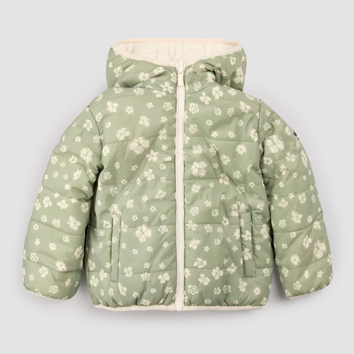 Reversible Jacket | Sage Floral Print on Birch | Miles the Label
