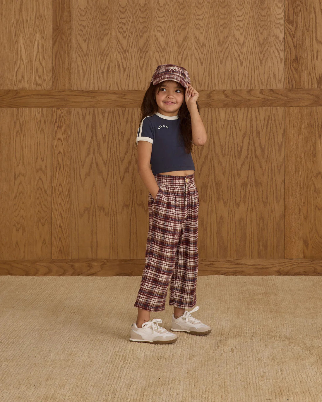 Brooklyn Trouser | Burgundy Plaid | Rylee & Cru