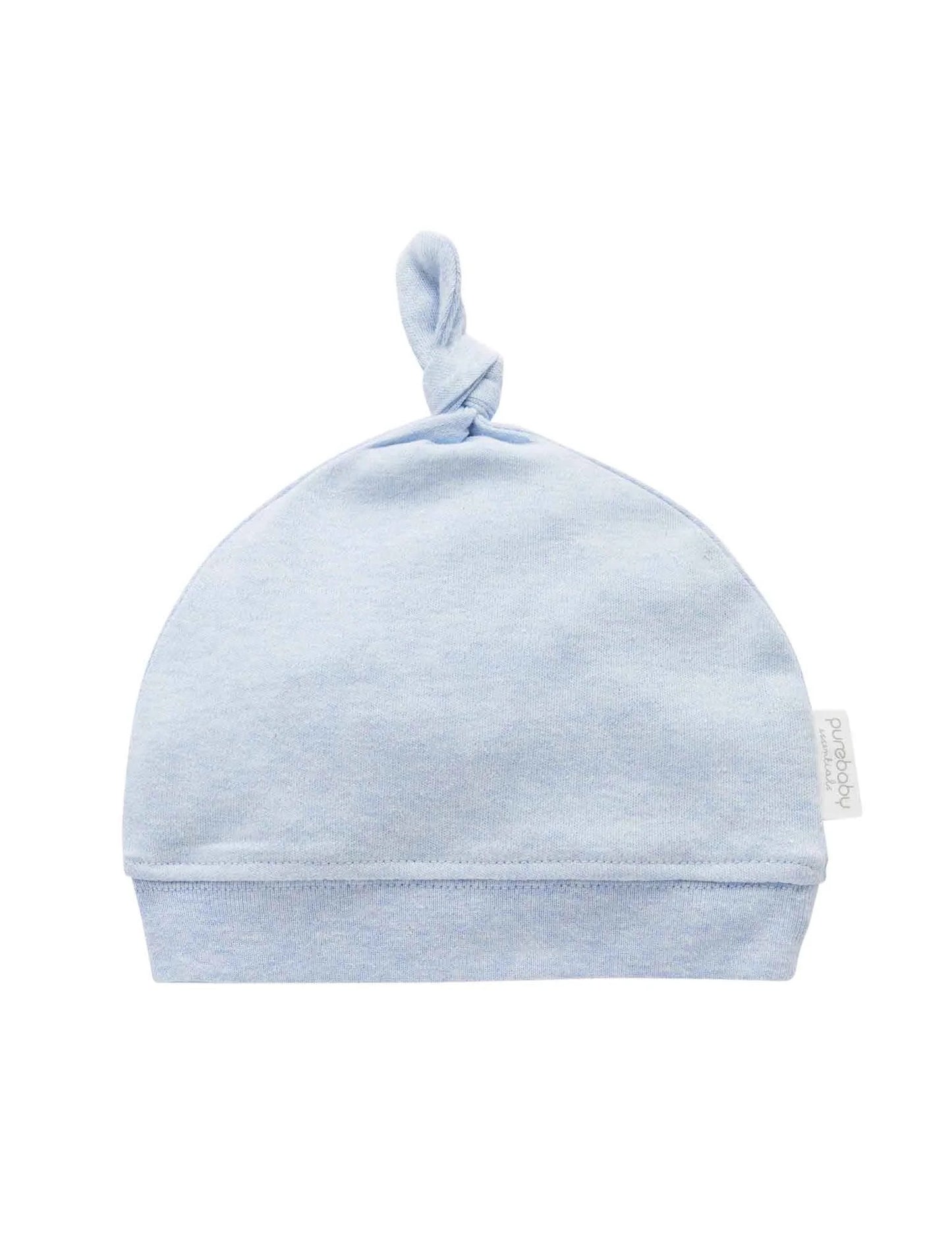 Knotted Baby Hat | Blue | Purebaby