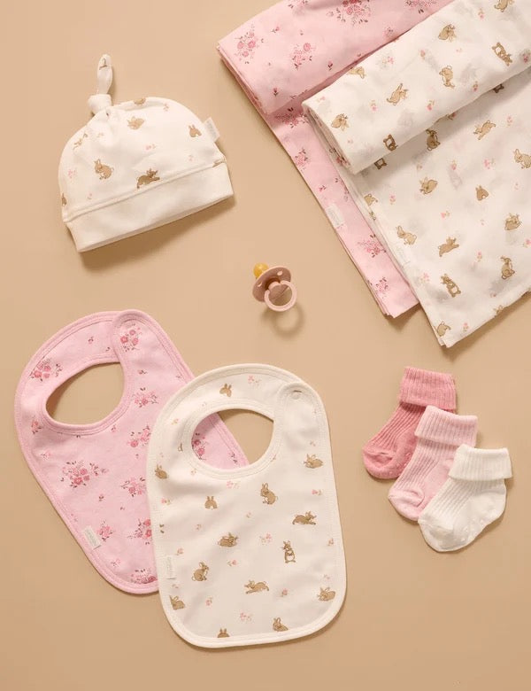 Ribbed Socks (3-Pack) | Pink | Purebaby