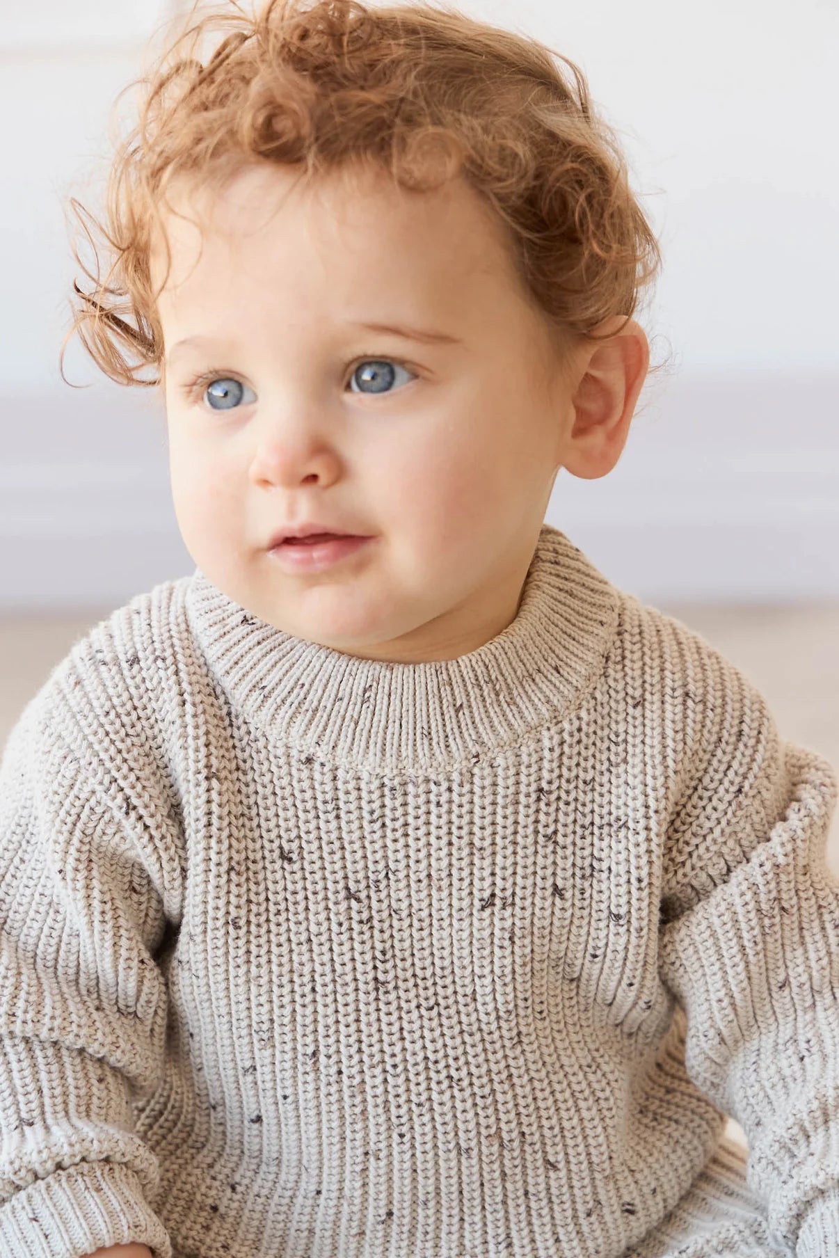 Leon Jumper - Oatmeal Balm Wolf Fleck | Jamie Kay