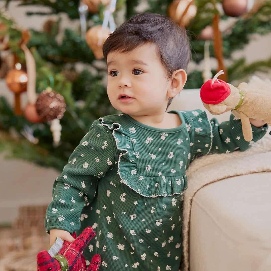 Thermal Dress Set with Tights | Snowpierce Print | Petit Lem