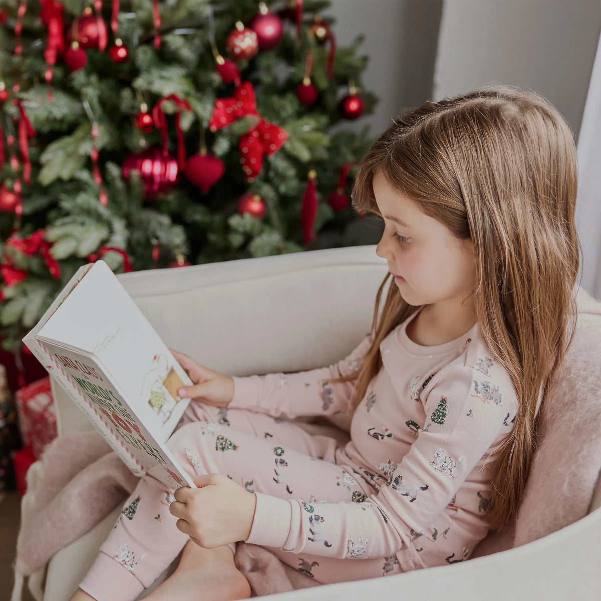 2PC PJ Set | Meowy & Bright on Peony & Blush | Petit Lem
