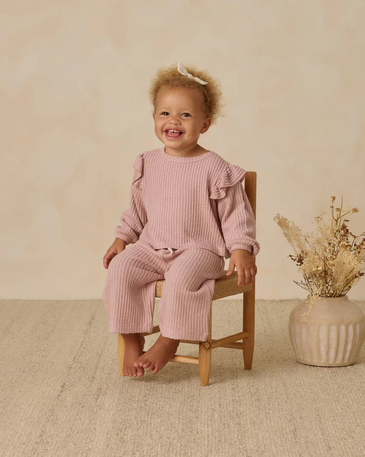 Ruffle Cozy Set | Rose | Quincy Mae