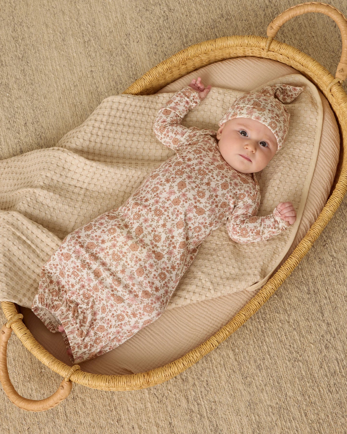 Bamboo Baby Gown + Hat Set | Bloom | Quincy Mae