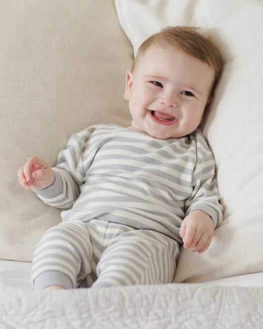 Cozy Set | Blue Stripe | Quincy Mae